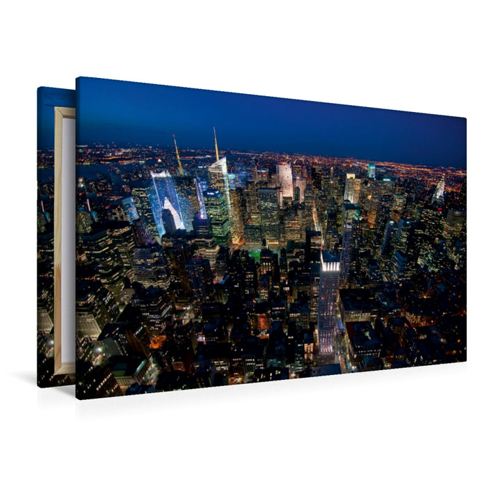 Premium Textil-Leinwand Premium Textil-Leinwand 120 cm x 80 cm quer New Yorker Lichtermeer