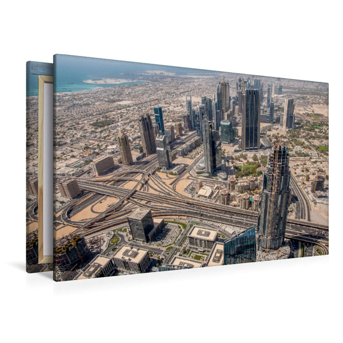 Premium Textil-Leinwand Premium Textil-Leinwand 120 cm x 80 cm quer Blick vom Burj Khalifa