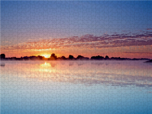 Der Sonnenaufgang an der Elbe - CALVENDO Foto-Puzzle - calvendoverlag 29.99