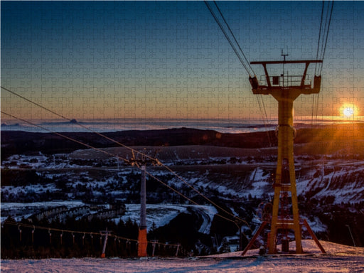 Sonnenaufgang mit Blick auf Oberwiesenthal - CALVENDO Foto-Puzzle - calvendoverlag 29.99