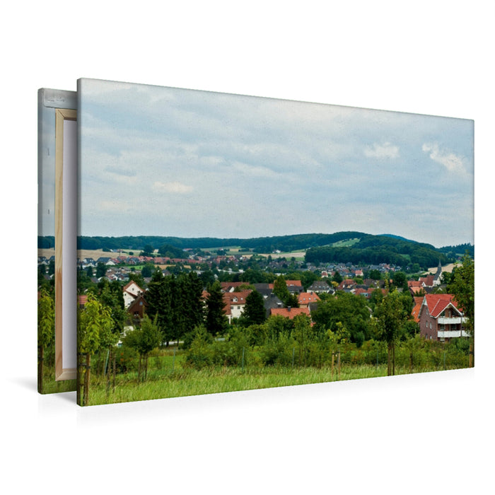 Premium Textil-Leinwand Premium Textil-Leinwand 120 cm x 80 cm quer Blick über Borgholzhausen