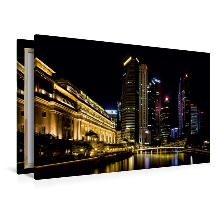 Premium Textil-Leinwand Premium Textil-Leinwand 120 cm x 80 cm quer The Fullerton Hotel Singapore