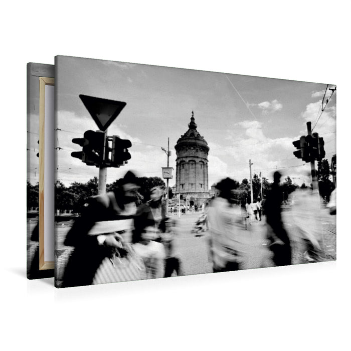 Premium Textil-Leinwand Premium Textil-Leinwand 120 cm x 80 cm quer Ein Motiv aus dem Kalender Mannheim Street Visions