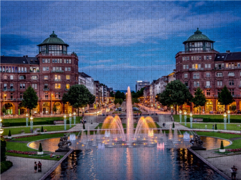 Wasserspiele am Friedrichsplatz - CALVENDO Foto-Puzzle - calvendoverlag 29.99