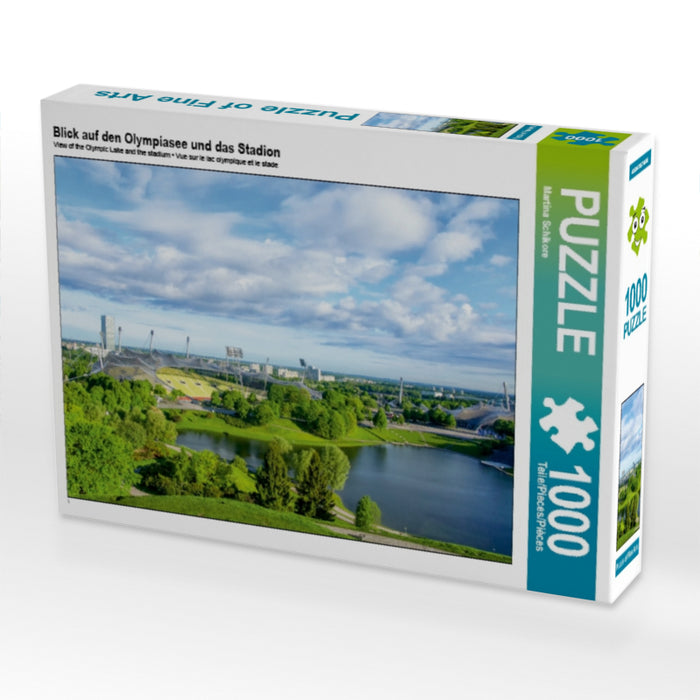 Blick auf den Olympiasee und das Stadion - CALVENDO Foto-Puzzle - calvendoverlag 29.99