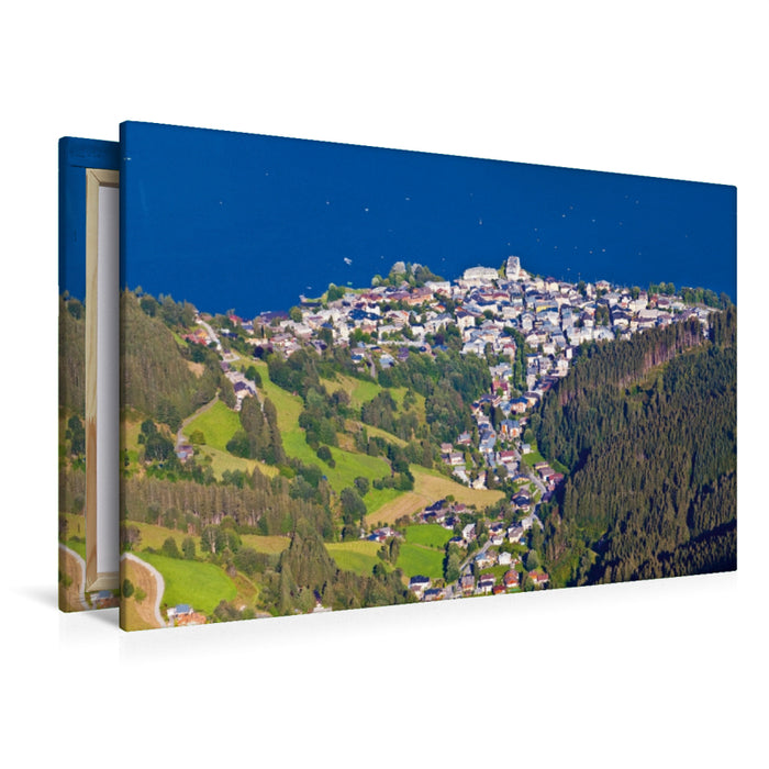 Premium Textil-Leinwand Premium Textil-Leinwand 120 cm x 80 cm quer Schöne Stadt Zell am See