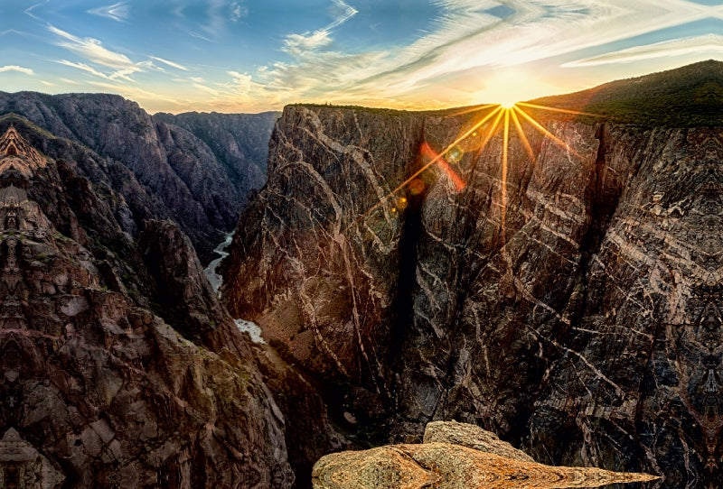 Premium Textil-Leinwand Premium Textil-Leinwand 120 cm x 80 cm quer Black Canyon of the Gunnison Nationalpark, Colorado