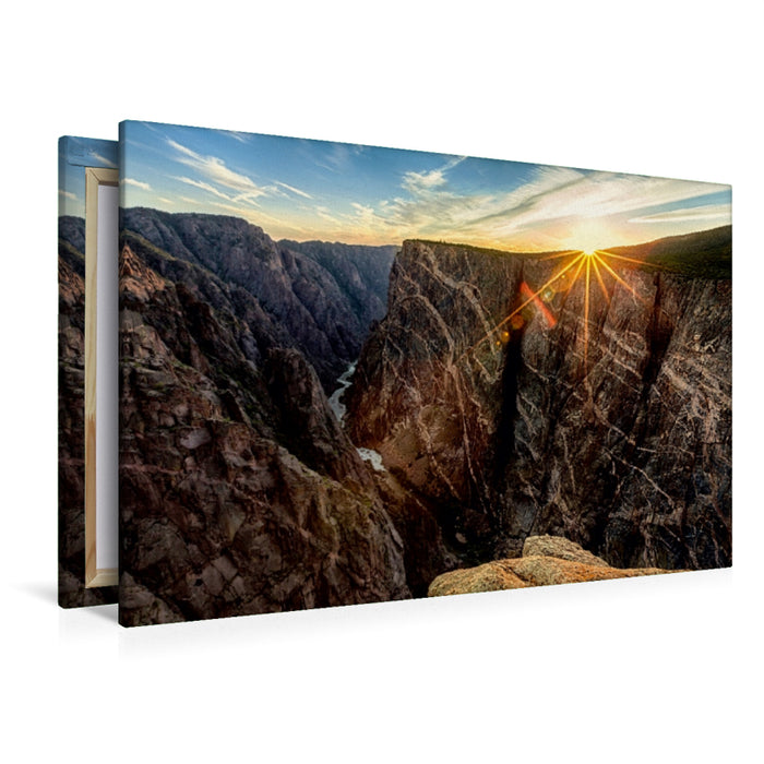 Premium Textil-Leinwand Premium Textil-Leinwand 120 cm x 80 cm quer Black Canyon of the Gunnison Nationalpark, Colorado