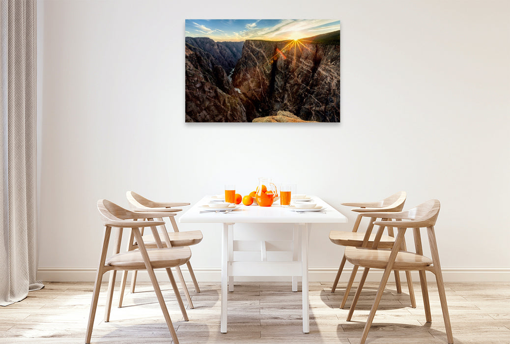 Premium Textil-Leinwand Premium Textil-Leinwand 120 cm x 80 cm quer Black Canyon of the Gunnison Nationalpark, Colorado