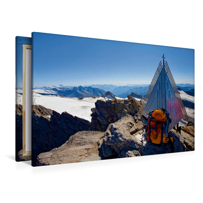 Premium Textil-Leinwand Premium Textil-Leinwand 120 cm x 80 cm quer Ein Motiv aus dem Kalender Gipfelkreuze Hohe Tauern im schönen Salzburger Land