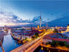 Berlin City Skyline – Panoramablick von der Fischerinsel über die pulsierende Hauptstadt. - CALVENDO Foto-Puzzle - calvendoverlag 29.99