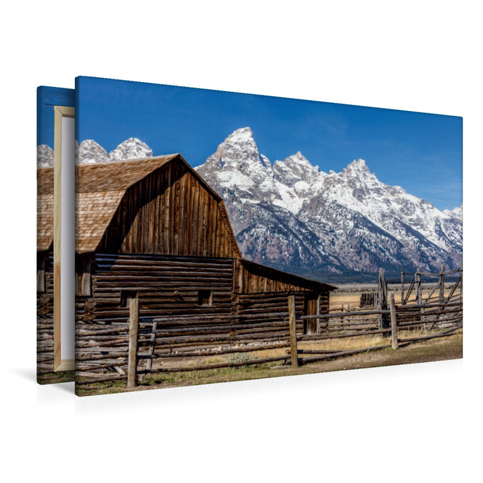 Premium Textil-Leinwand Premium Textil-Leinwand 120 cm x 80 cm quer Mormon Row - Grand Teton