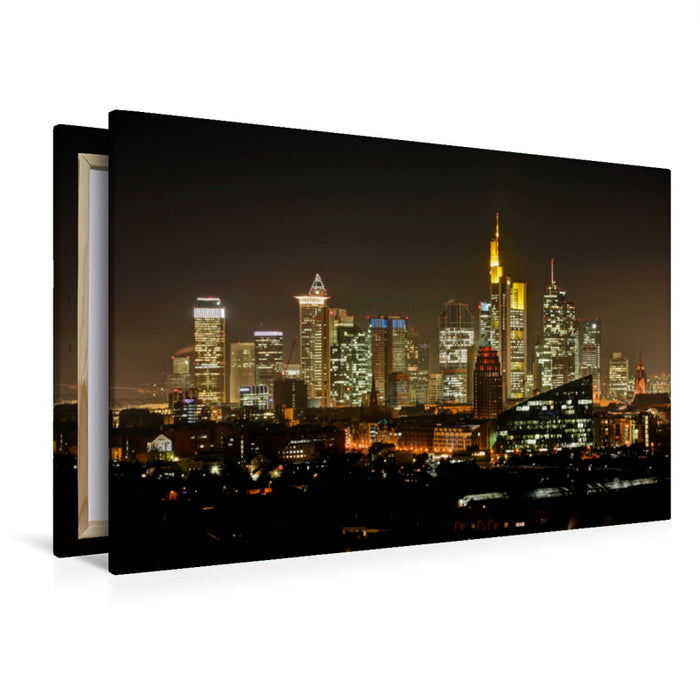 Toile textile haut de gamme Toile textile haut de gamme 120 cm x 80 cm paysage Un motif du calendrier Frankfurt Skyline de Petrus Bodenstaff 