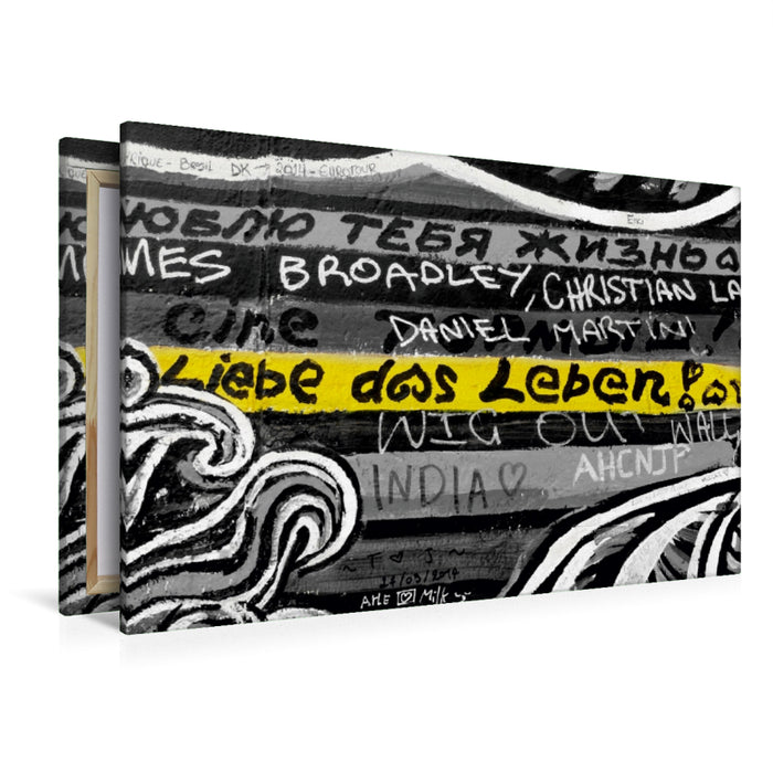 Premium Textil-Leinwand Premium Textil-Leinwand 120 cm x 80 cm quer Berlin - East Side Gallery