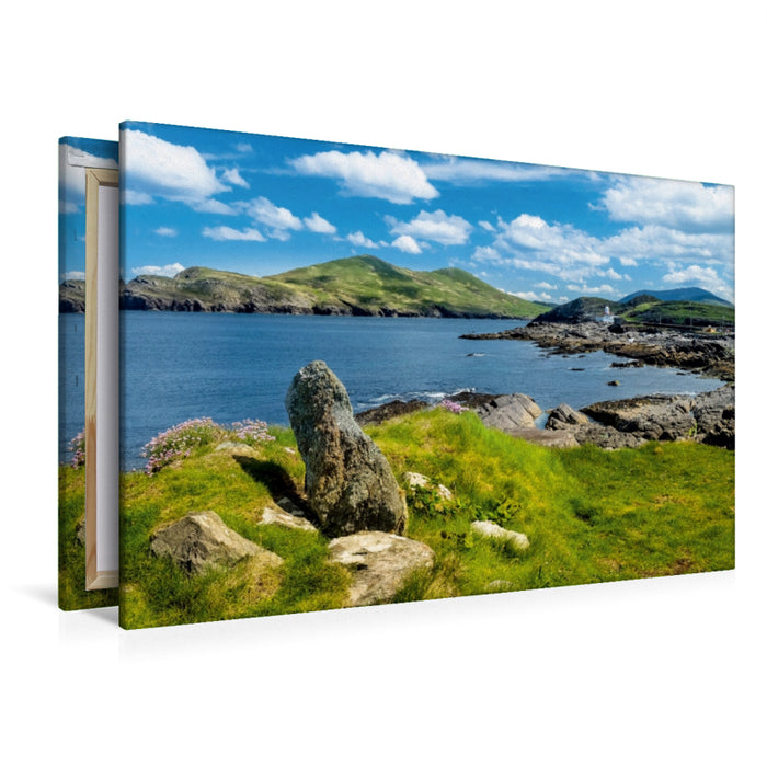 Premium Textil-Leinwand Premium Textil-Leinwand 120 cm x 80 cm quer Valentia Island, Ring of Kerry, Irland