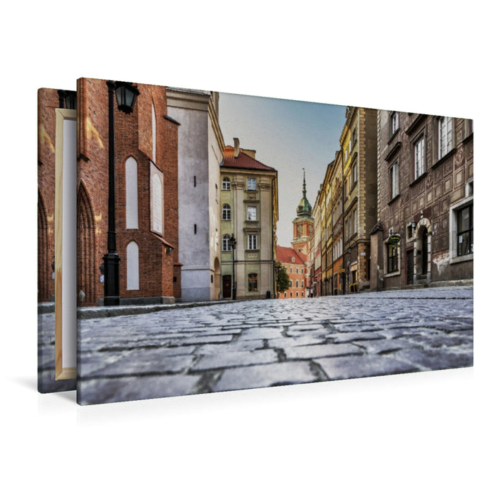 Premium Textil-Leinwand Premium Textil-Leinwand 120 cm x 80 cm quer Die Altstadt von Warschau