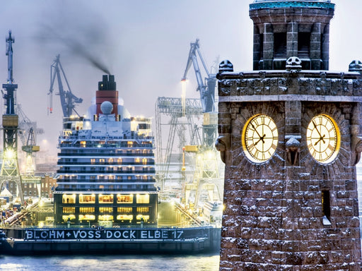 Kreuzfahrtschiff im Dock in Hamburg - CALVENDO Foto-Puzzle - calvendoverlag 29.99