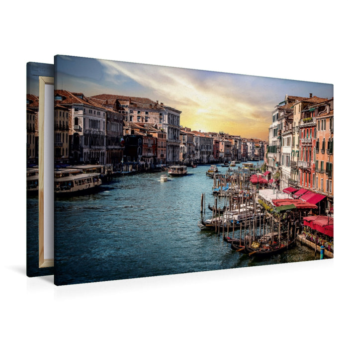 Premium Textil-Leinwand Premium Textil-Leinwand 120 cm x 80 cm quer Canal Grande Venedig