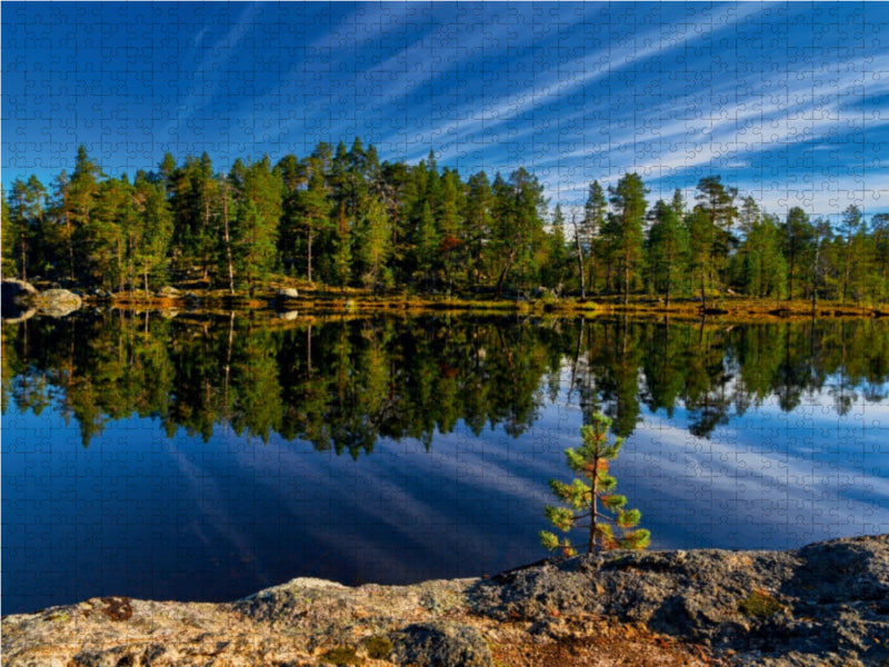 Glasklare Seen prägen das Bild Finnlands - CALVENDO Foto-Puzzle - calvendoverlag 29.99