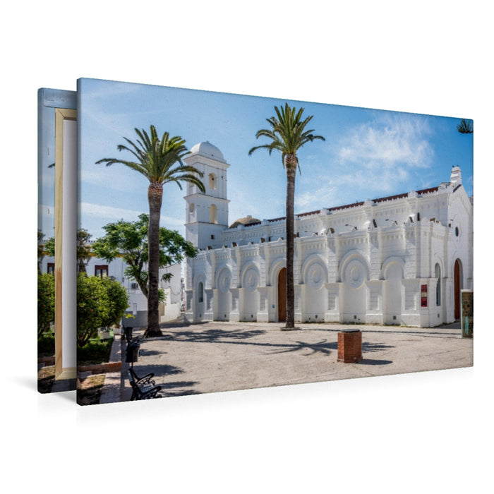 Premium Textil-Leinwand Premium Textil-Leinwand 120 cm x 80 cm quer Kirche Santa Catalina