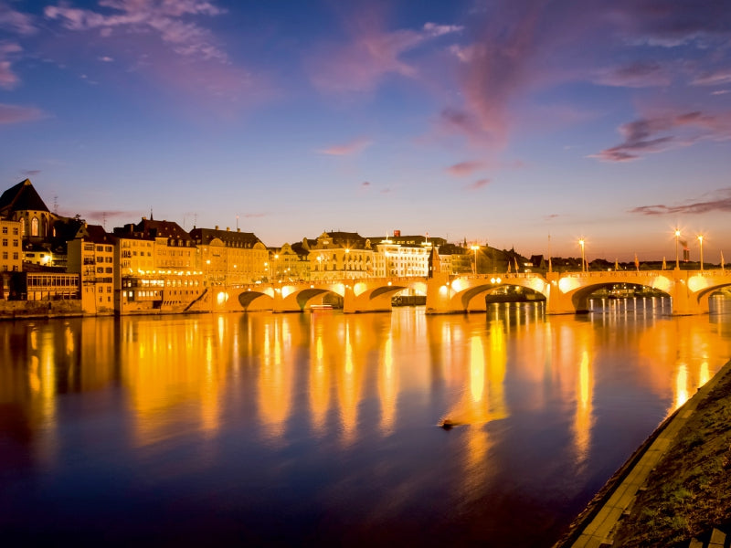 Mittlere Brücke über den Rhein in Basel - CALVENDO Foto-Puzzle - calvendoverlag 29.99