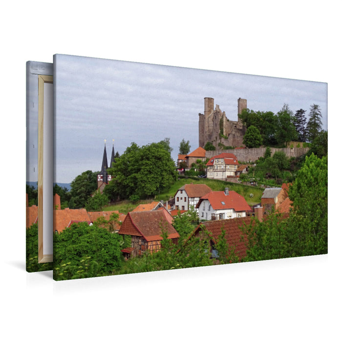 Premium Textil-Leinwand Premium Textil-Leinwand 120 cm x 80 cm quer Burg Hanstein/Bornhagen/Landkreis Eichsfeld