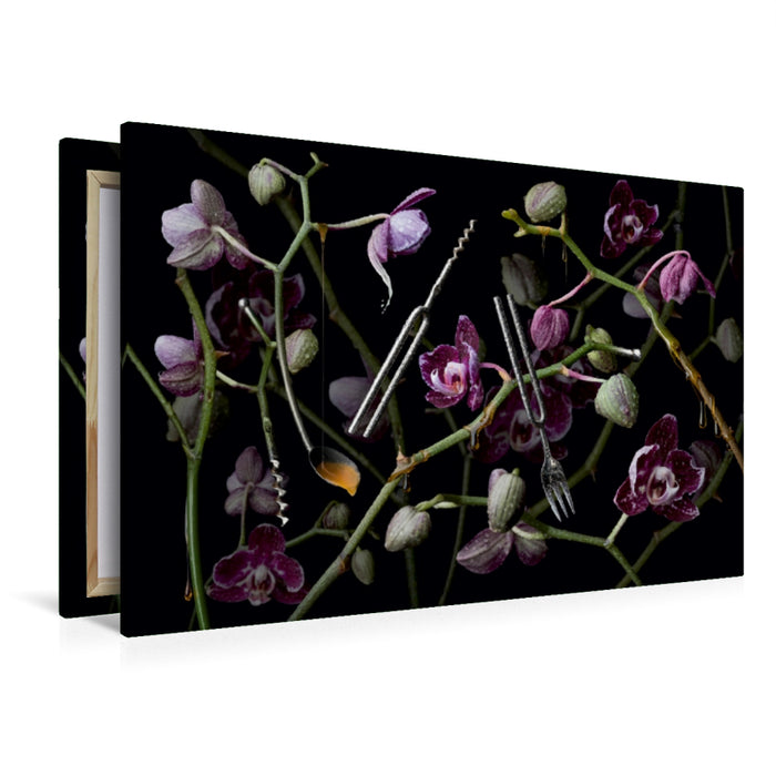 Premium Textil-Leinwand Premium Textil-Leinwand 120 cm x 80 cm quer Orchidea diapasona