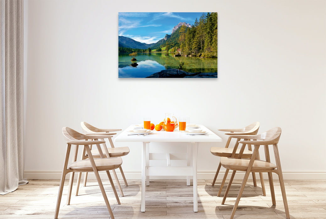 Toile textile haut de gamme Toile textile haut de gamme 120 cm x 80 cm Paysage Dans la forêt d'Hintersee 