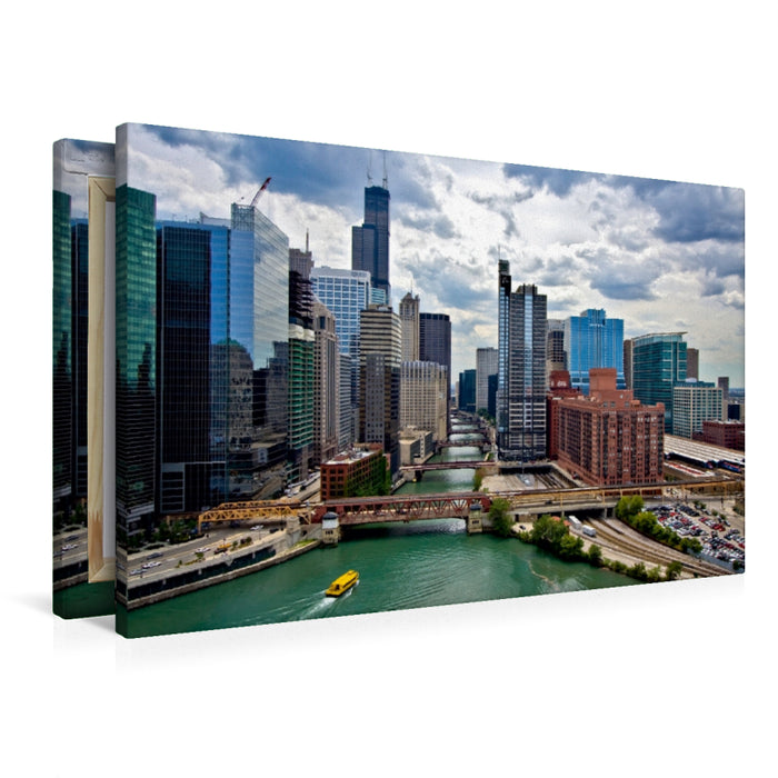 Premium Textil-Leinwand Premium Textil-Leinwand 90 cm x 60 cm quer Chicago, Illinois