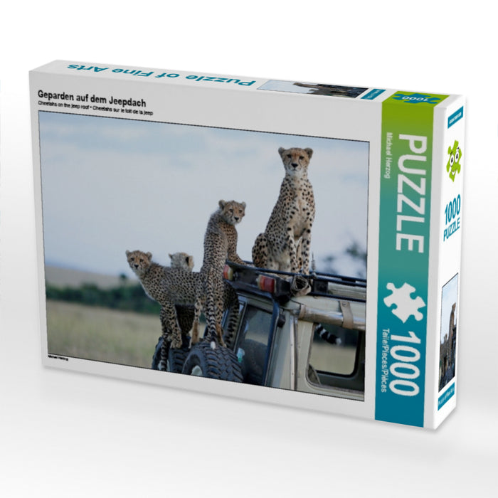 Geparden auf dem Jeepdach - CALVENDO Foto-Puzzle - calvendoverlag 29.99