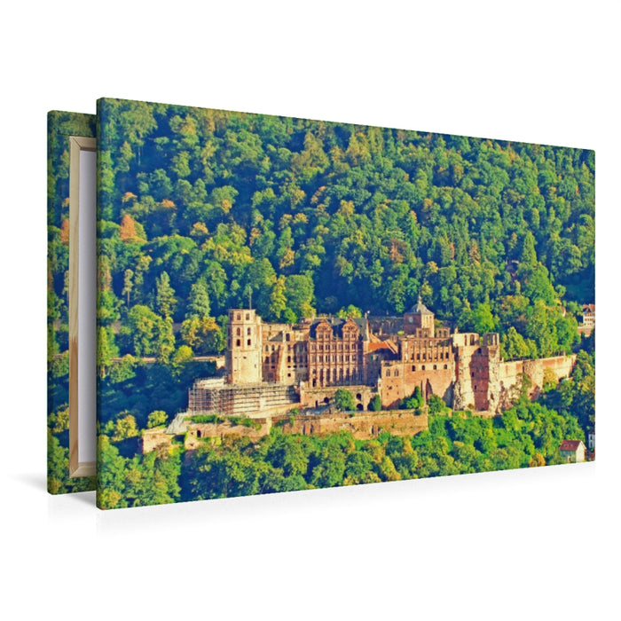 Premium Textil-Leinwand Premium Textil-Leinwand 120 cm x 80 cm quer Schloss Heidelberg