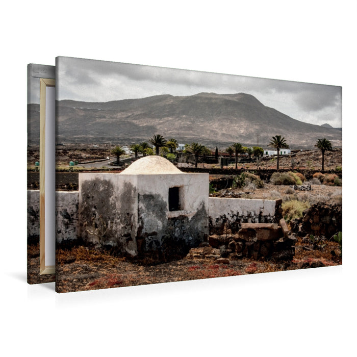 Toile textile premium Toile textile premium 120 cm x 80 cm paysage Lanzarote - Yaiza 