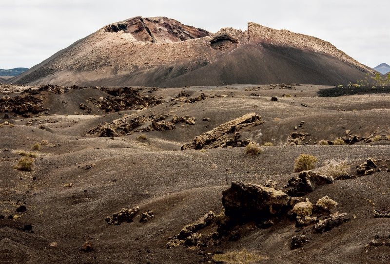 Toile textile premium Toile textile premium 120 cm x 80 cm paysage Lanzarote - Montana del Cuervo 