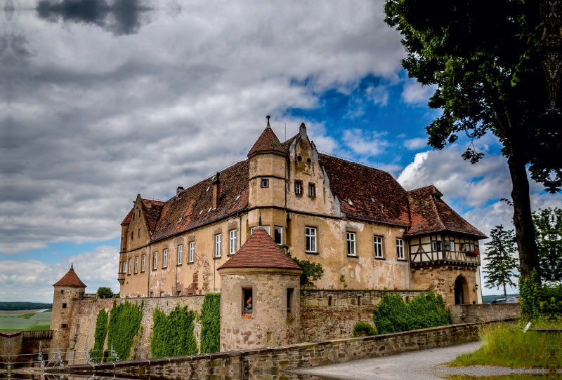 Toile textile haut de gamme Toile textile haut de gamme 120 cm x 80 cm paysage Château de Stettenfels près d'Untergruppenbach 