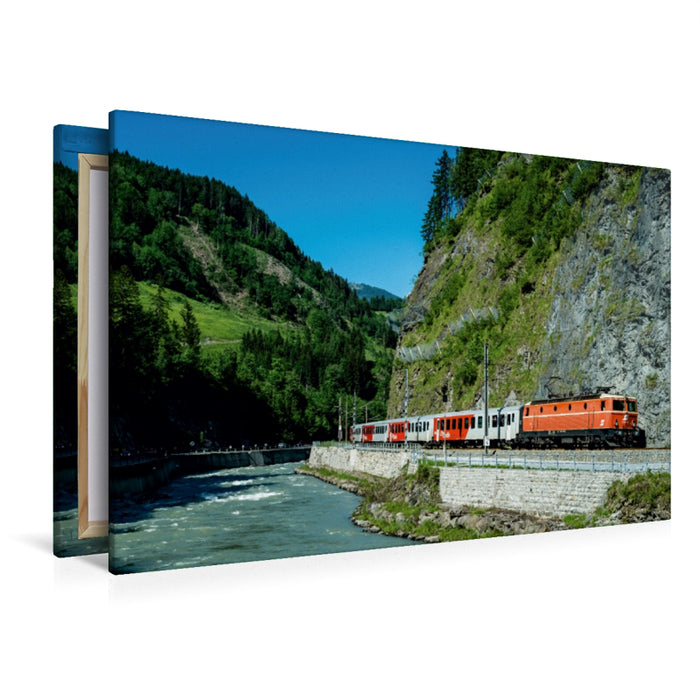 Toile textile haut de gamme Toile textile haut de gamme 120 cm x 80 cm Paysage Dans la vallée de Salzach 