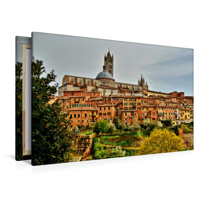 Toile textile premium Toile textile premium 120 cm x 80 cm paysage Sienne, la perle de la Toscane centrale 