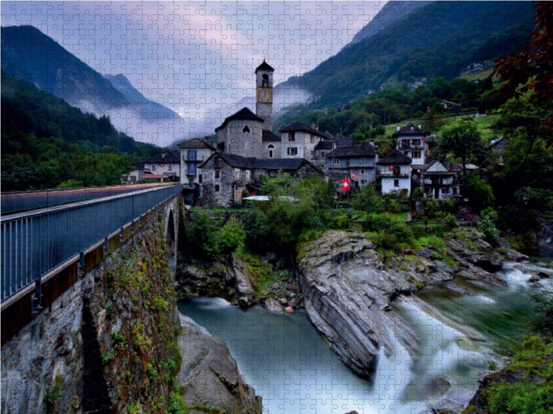 Lavertezzo im Tessin - CALVENDO Foto-Puzzle - calvendoverlag 29.99