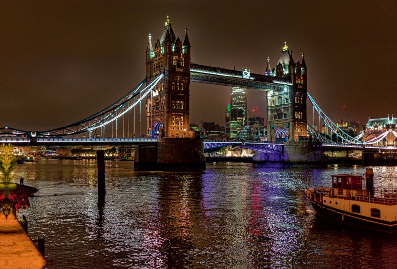 Premium Textil-Leinwand Premium Textil-Leinwand 120 cm x 80 cm quer Towerbridge in London