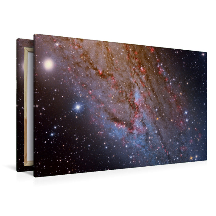 Toile textile premium Toile textile premium 120 cm x 80 cm paysage Andromède Galaxy M31, découpe 