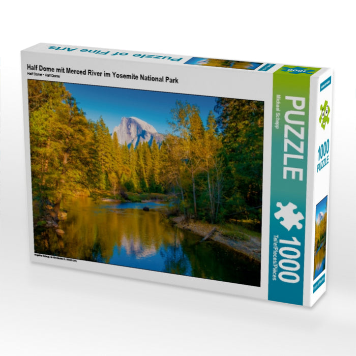 Half Dome mit Merced River im Yosemite National Park - CALVENDO Foto-Puzzle - calvendoverlag 29.99