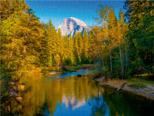 Half Dome mit Merced River im Yosemite National Park - CALVENDO Foto-Puzzle - calvendoverlag 29.99