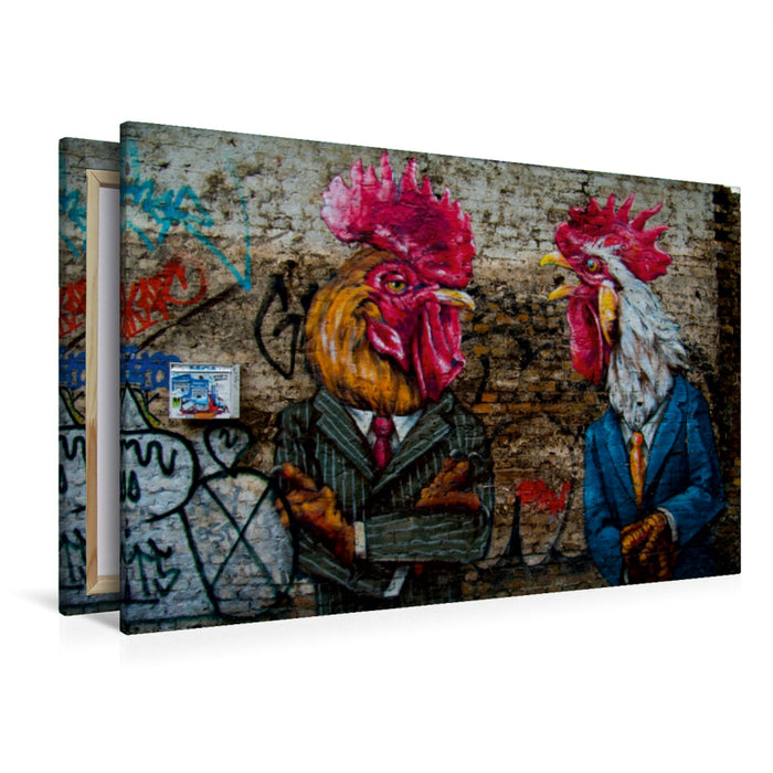 Premium Textil-Leinwand Premium Textil-Leinwand 120 cm x 80 cm quer Ein Motiv aus dem Kalender Graffitis