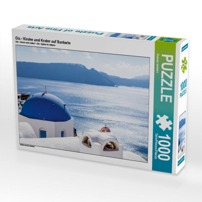 Oia - Kirche und Krater auf Santorin - CALVENDO Foto-Puzzle - calvendoverlag 29.99