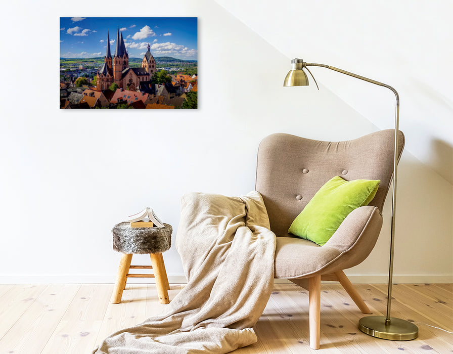 Premium Textil-Leinwand Premium Textil-Leinwand 75 cm x 50 cm quer Ein Motiv aus dem Kalender Gelnhausen Marienkirche