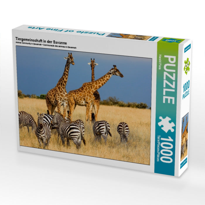 Tiergemeinschaft in der Savanne - CALVENDO Foto-Puzzle - calvendoverlag 29.99