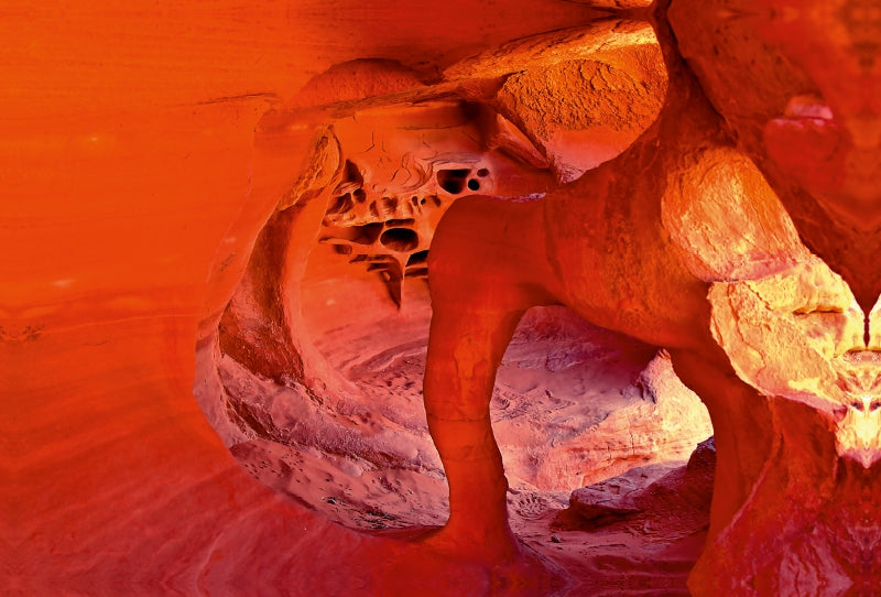 Premium Textil-Leinwand Premium Textil-Leinwand 120 cm x 80 cm quer Windstone Arch, Valley of Fire State Park, Nevada