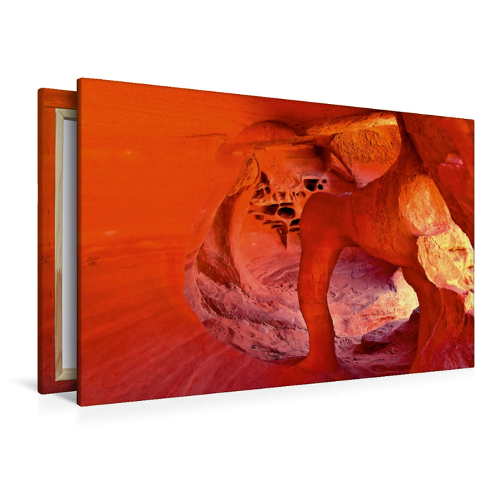Premium Textil-Leinwand Premium Textil-Leinwand 120 cm x 80 cm quer Windstone Arch, Valley of Fire State Park, Nevada