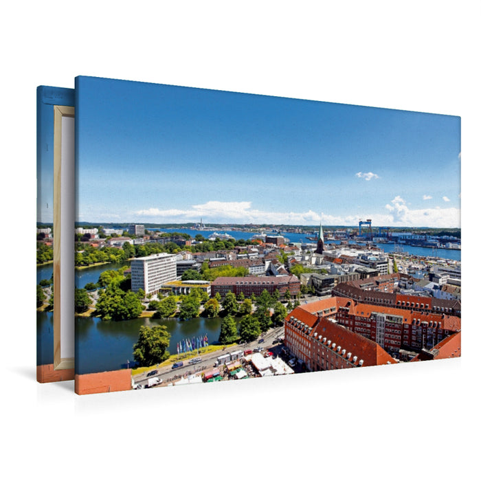 Toile textile haut de gamme Toile textile haut de gamme 120 cm x 80 cm de large Un motif du calendrier Le pittoresque fjord de Kiel 