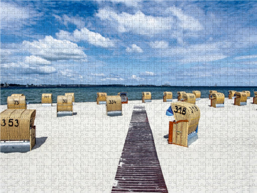 Malerische Strandkulisse vor Laboe in der Kieler Förde - CALVENDO Foto-Puzzle - calvendoverlag 29.99