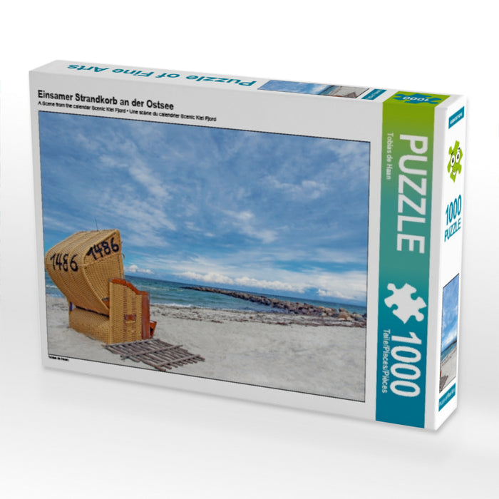 Einsamer Strandkorb an der Ostsee - CALVENDO Foto-Puzzle - calvendoverlag 29.99